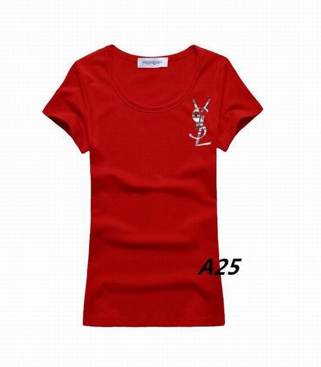 YSL short round collar T woman S-XL-049